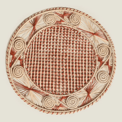 Image showing the Sandra Set of 2 Woven Placemats, D35cm, Berry Red product.