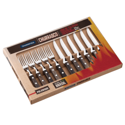 Image showing the Tableware Set, 12 Piece, Brown product.