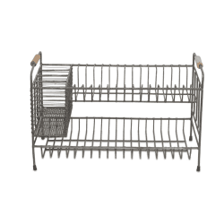 Image showing the Tilmo Dish rack, 28 x 47 x 25cm, Distressed Grey product.