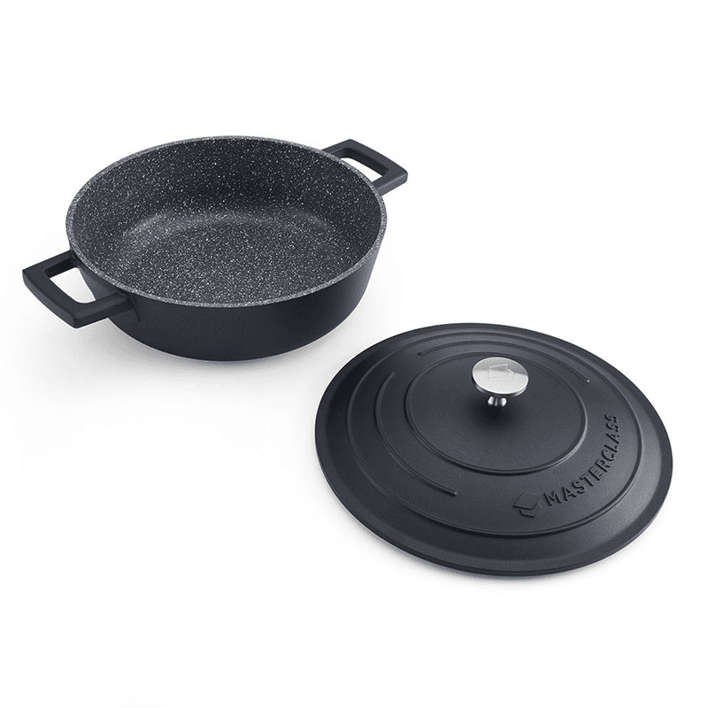 Cast Aluminium Casserole Dish, 2.5L, Black