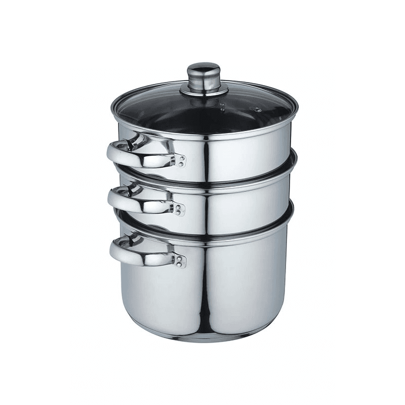 Steamer set 3 tier, 22cm, stainless steel