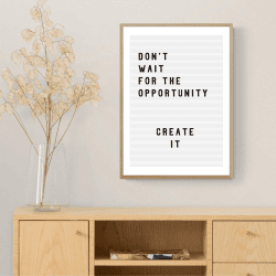 Image showing the Rafael Farias, Don't Wait For the Opportunity Framed Art Print, Beige/ Natural product.