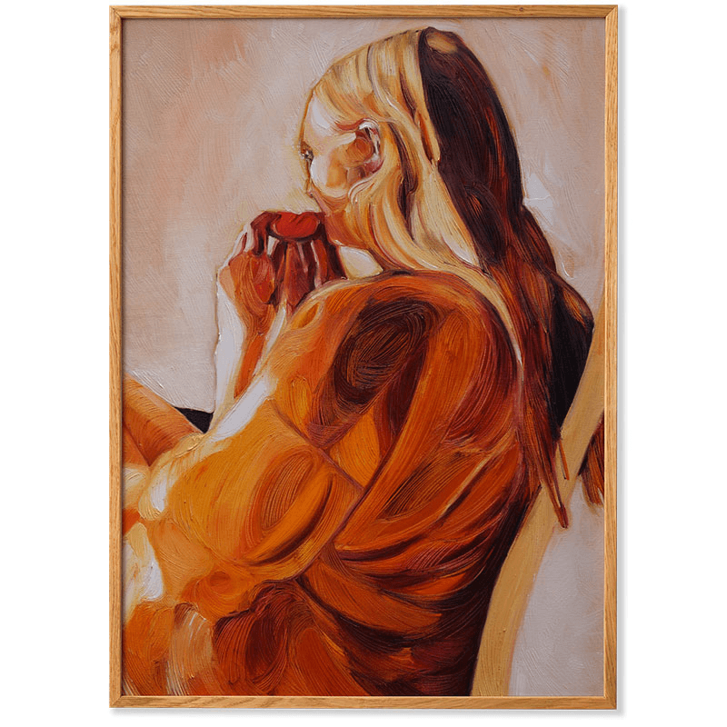 Blood Orange Framed Print, 50 x 70cm, Orange