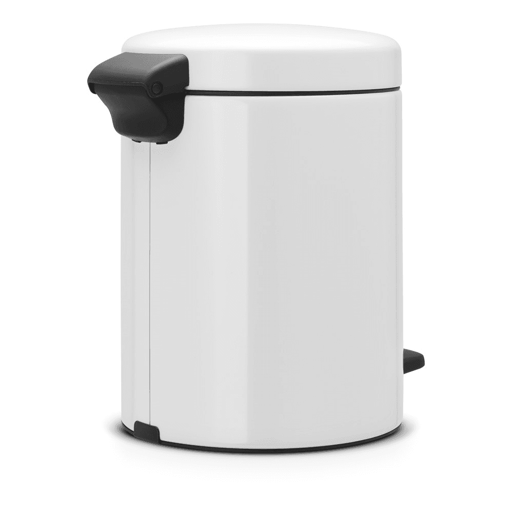 newIcon Pedal bin, 5 litre, White