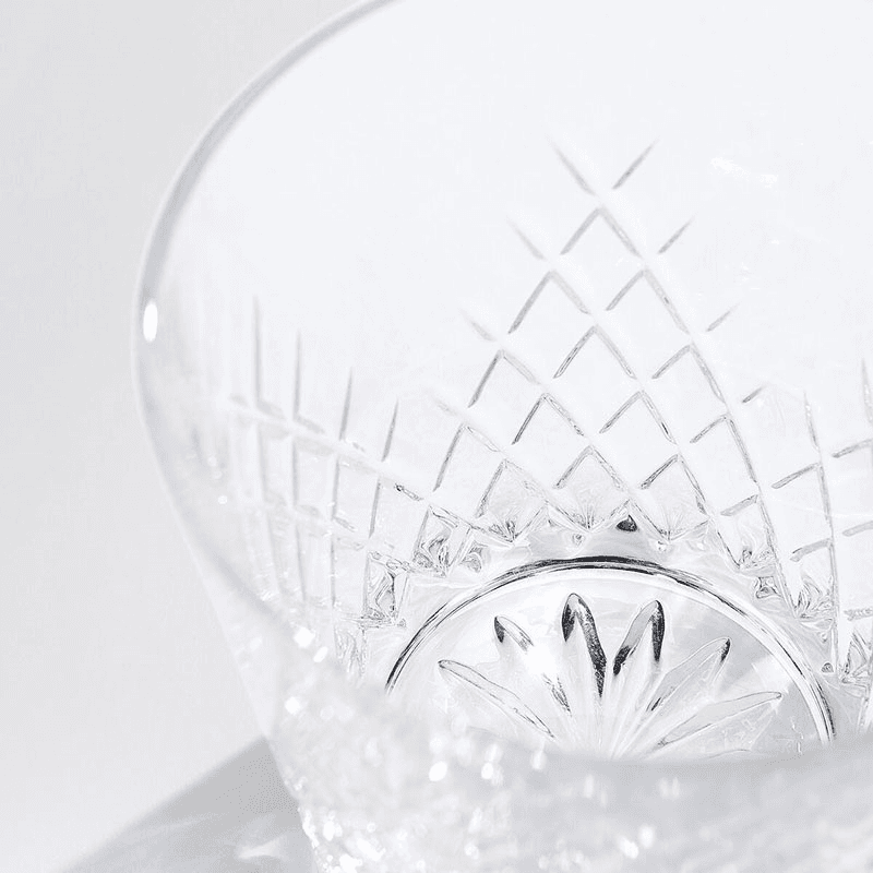 Barwell Cut Crystal Rocks Tumblers, Set of 4, 9.5cm x 8.9cm x 8.9cm
