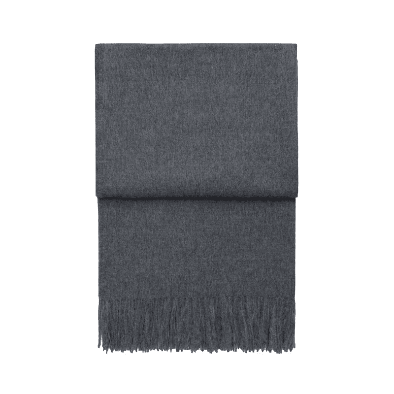 Luxury Plaid Throw, H200cm x W130cm, Grey