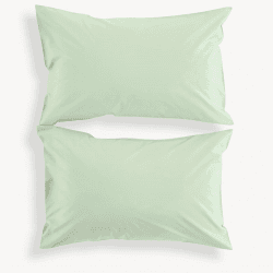 Image showing the 200TC Organic Pair of Standard Pillowcase, Sage product.