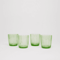Image showing the Speckled Set of 4 Tumblers, 365ml, Sage Green product.