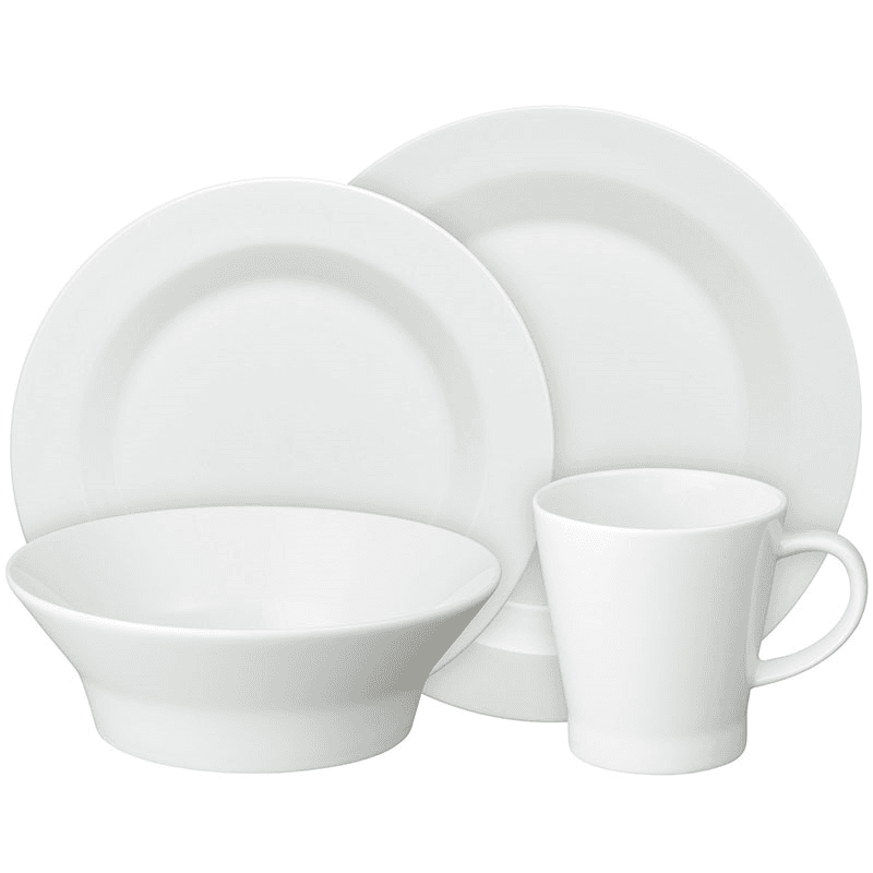 James Martin Everyday 16 Piece Boxed Dinnerware Set, White