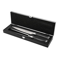 Image showing the Katana Saya Pakkawood 2 Pce Carving Knife & Fork Set product.
