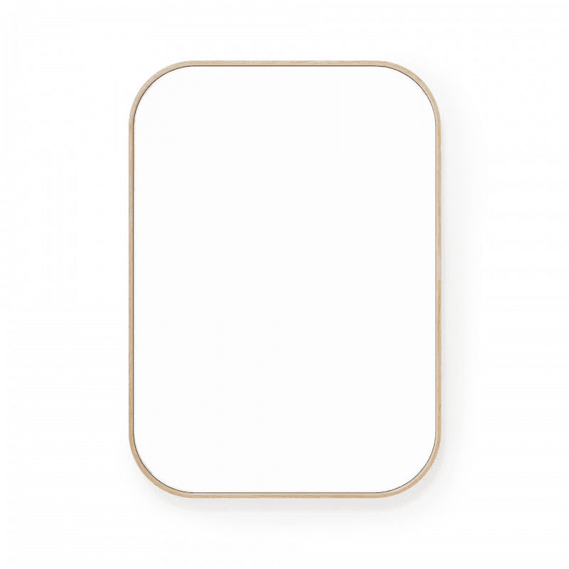 Outlook 55 Rectangular Wall Mirror, Oak