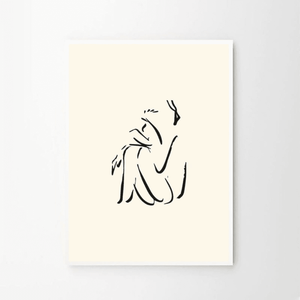 Calm - Lucrecia Rey Cara Art print, H40 x D30cm, Multi