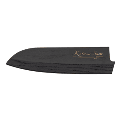 Image showing the Katana Saya Pakkawood Santoku Knife, 12cm Damascus Blade product.