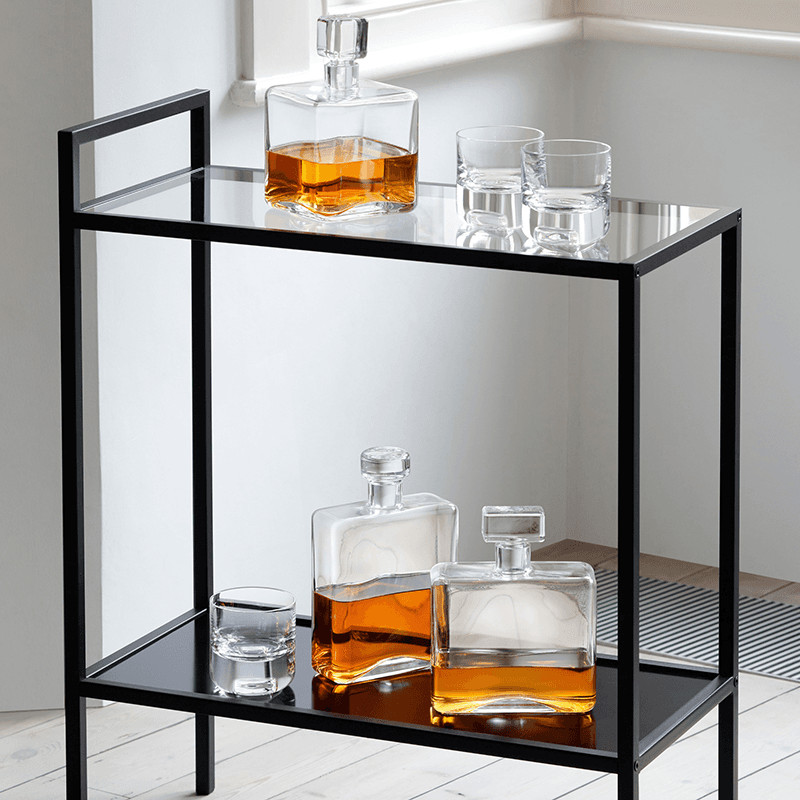 Cask Whisky Rectangle Decanter, 1l, Clear