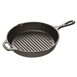Image showing the Lodge Round fat free frying pan, 26cm, Black product.