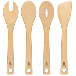Image showing the Natural Elements Eco-Friendly Wood Fibre Four Piece Utensil Set product.