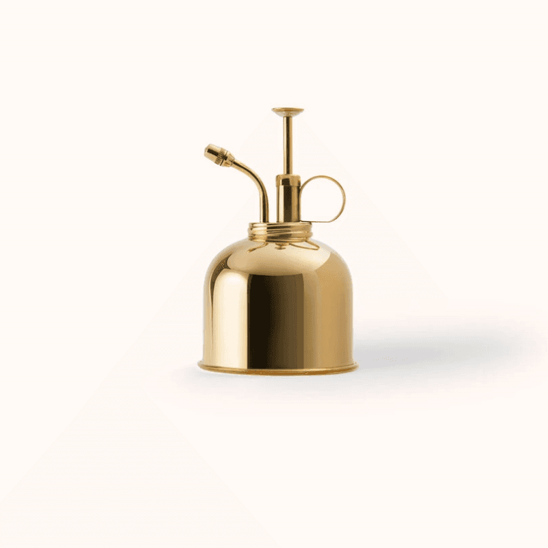 The Rowley Ripple & Smethwick Spritzer Watering Can & Sprayer Gift Set, 1L, Green/Brass