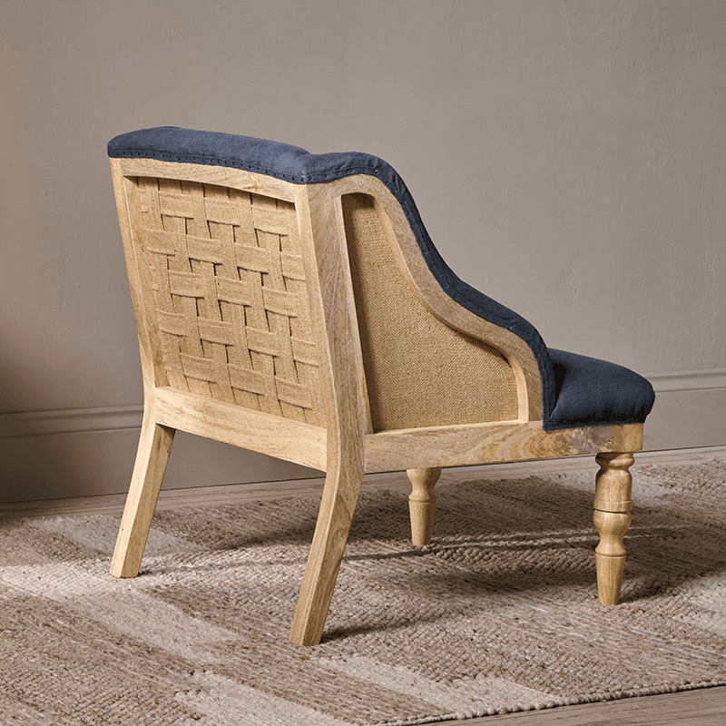 Elbu Deconstructed Linen Armchair, Charcoal
