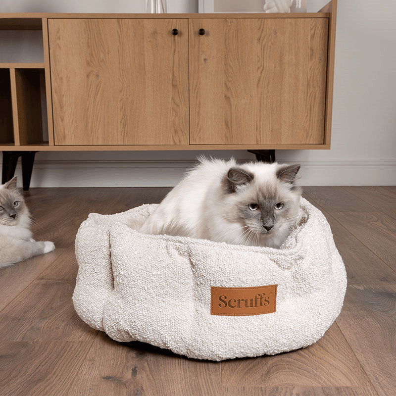 Luxury Boucle Box Bed, 45cm, Ivory