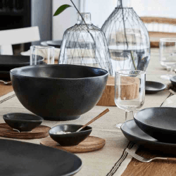 Image showing the Livia Serving Bowl, D26cm, Matte Black product.