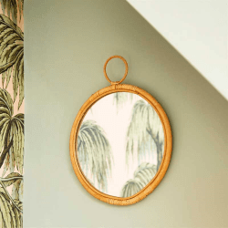 Image showing the Rattan Round Mirror, D23cm, Natural product.