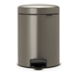 Image showing the newIcon Pedal bin, 5 litre, Platinum product.
