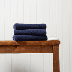Image showing the Brixton Bath Sheet, Midnight Blue product.