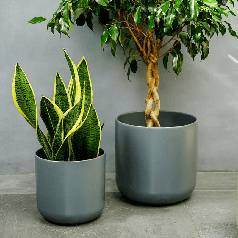 Lisbon Planter, H25.5 x W26 x D26cm, Charcoal