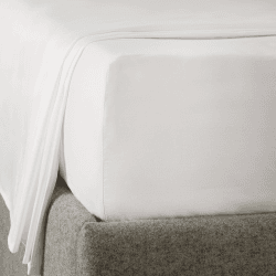 Image showing the Savoy - 400 Thread Count Egyptian Cotton King deep fitted sheet, White product.