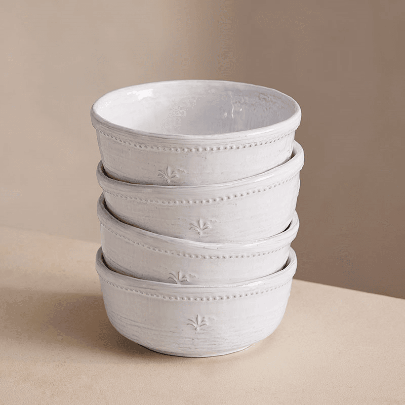 Hillcrest Set of 4 Cereal Bowls D16cm, White