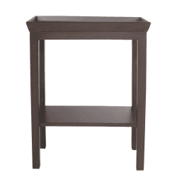 Image showing the Gustavian Sofa side table, L48 x W25 x H59cm, Rubbed Black Wood product.