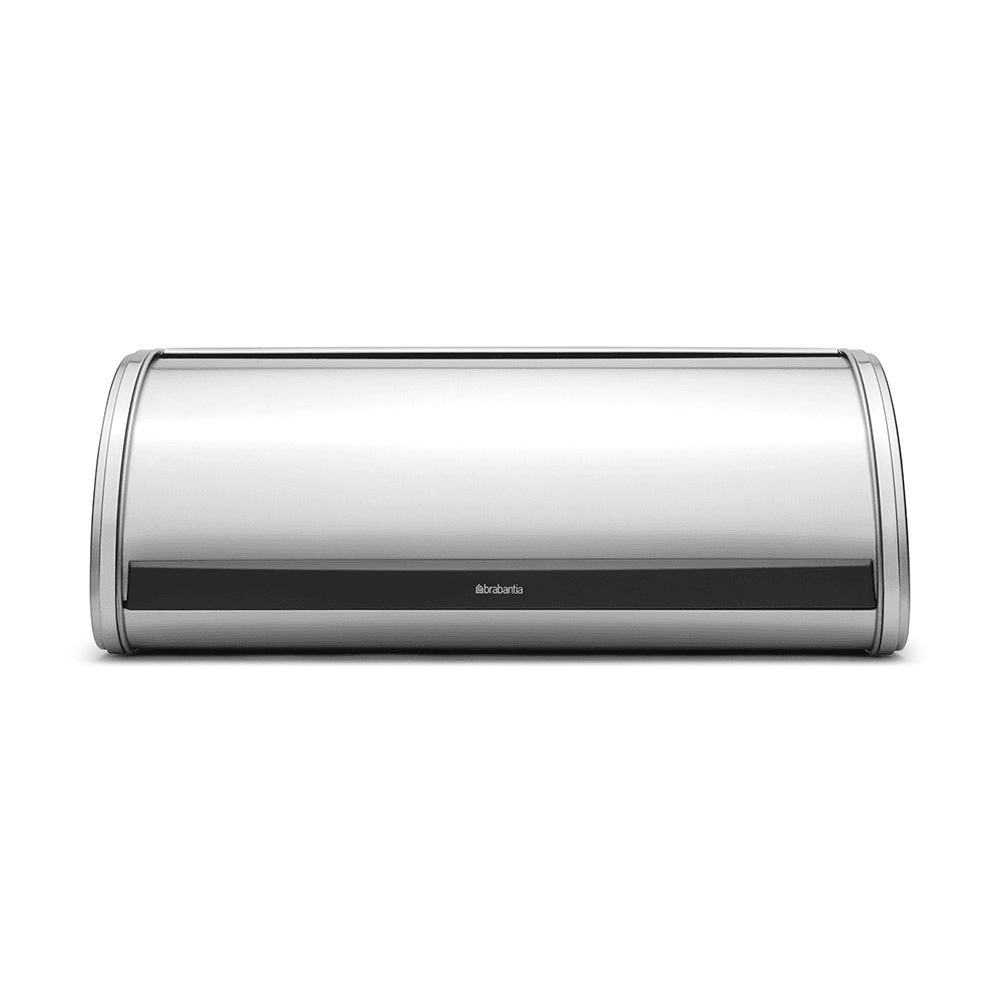 Roll Top Bread bin, H17 x W44.5 x D26cm, Matt Steel