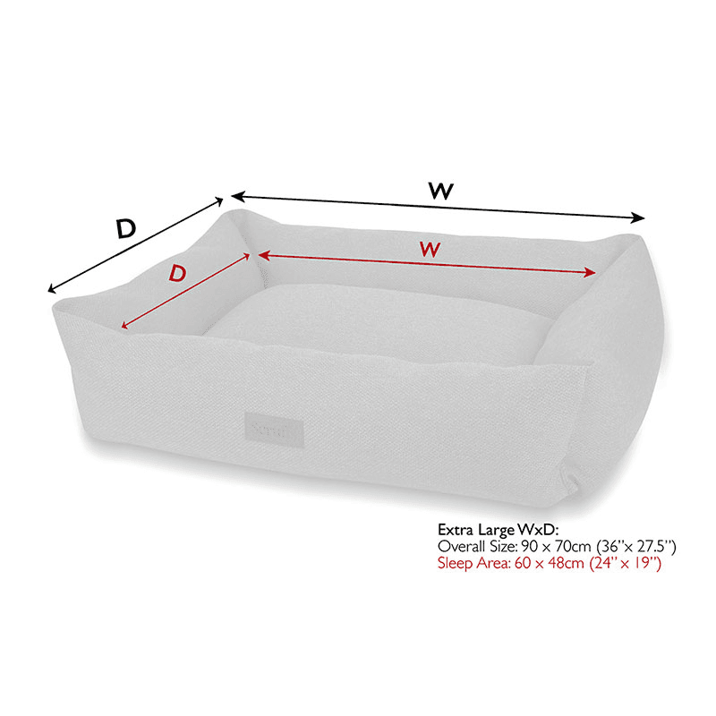 Seattle Box Bed, 90 x 70cm, Stone Grey