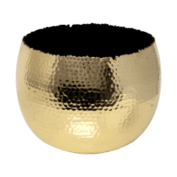 Image showing the Hammered Bowl planter, H21 x W30 x D30cm, Gold product.