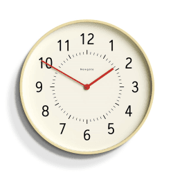 Image showing the Monopoly Wall Clock, D40cm, Light Plywood/Red product.