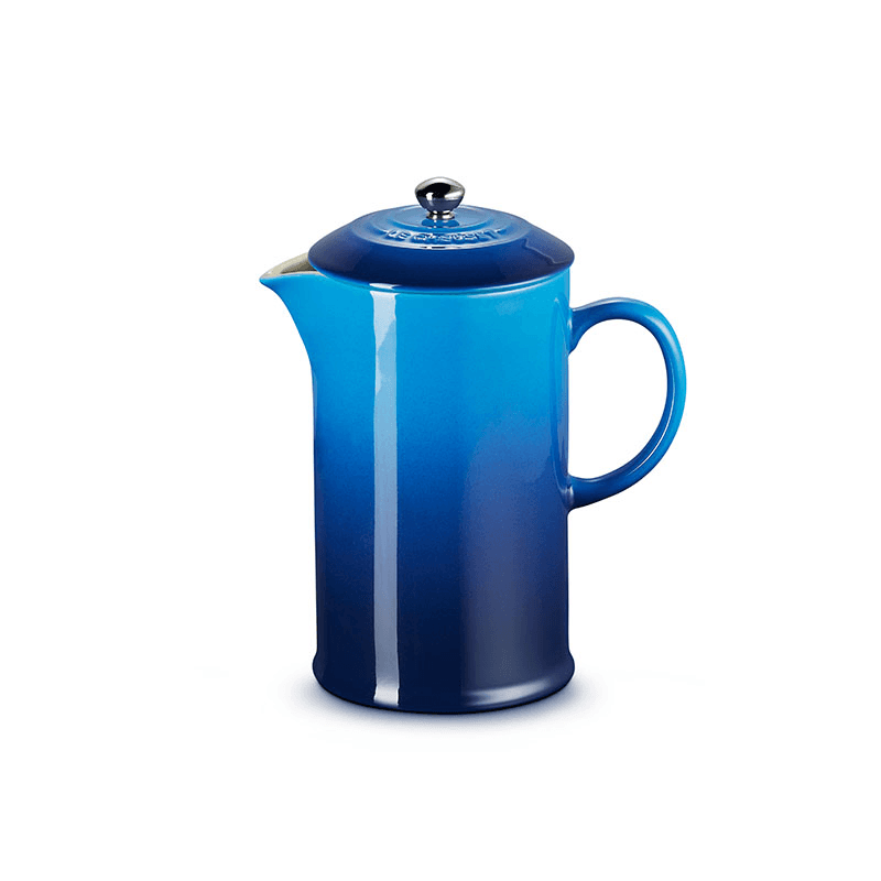 Stoneware Cafetiere with Metal Press, 1L, Azure