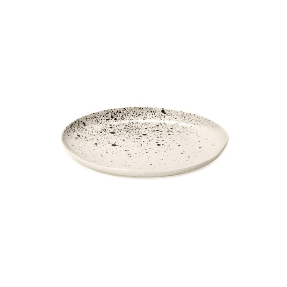 Ama Splatter Dinner Plate, D25cm, White