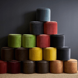Image showing the Costellini Ottoman, D47 x H45cm, Aged Tobacco product.