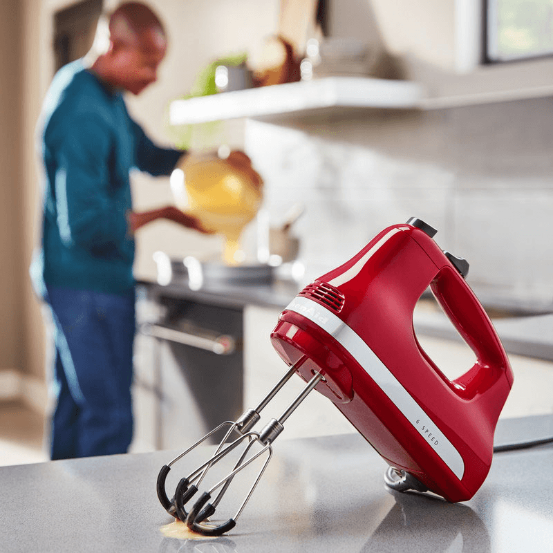 6 Speed Hand Mixer Flex Edge, Empire Red