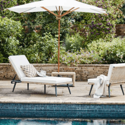 Image showing the Cabrera Sun Lounger, H53 x W190 x D71cm, Cream product.