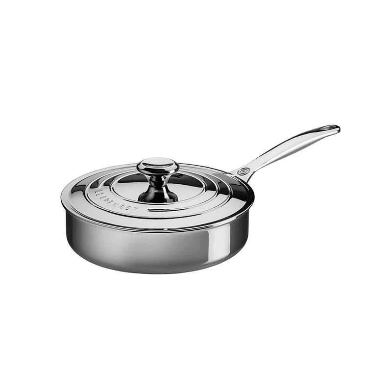Signature Uncoated Saute pan with lid, 24cm, stainless steel