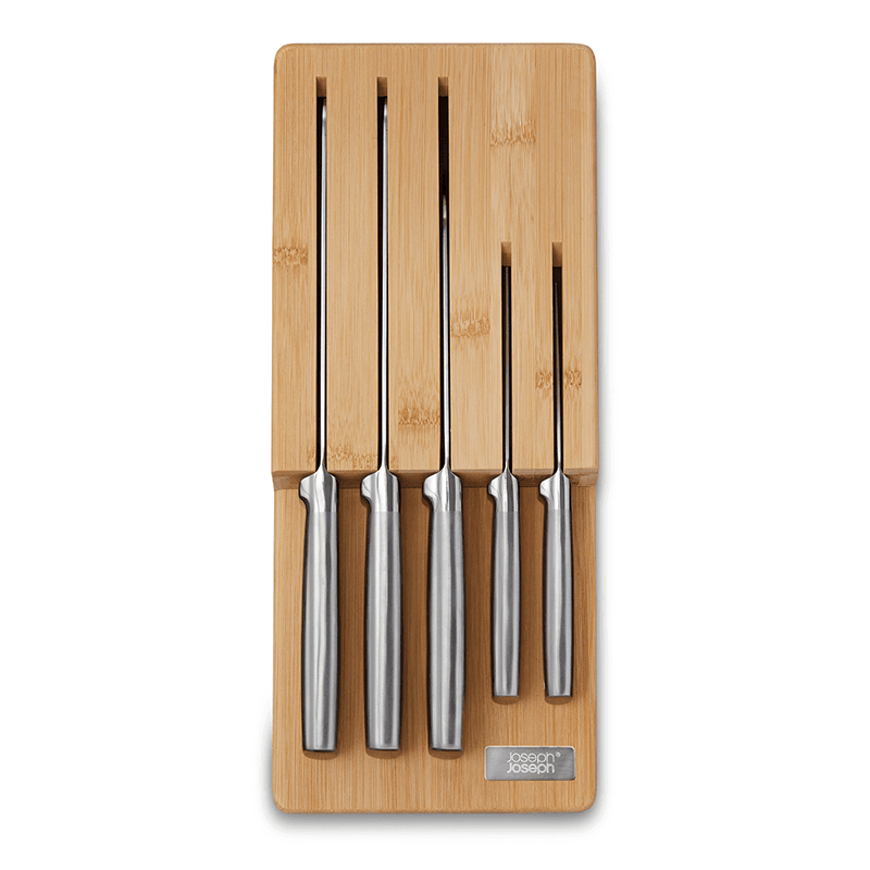 Elevate 5 Piece Knife Set with Storage, Bamboo