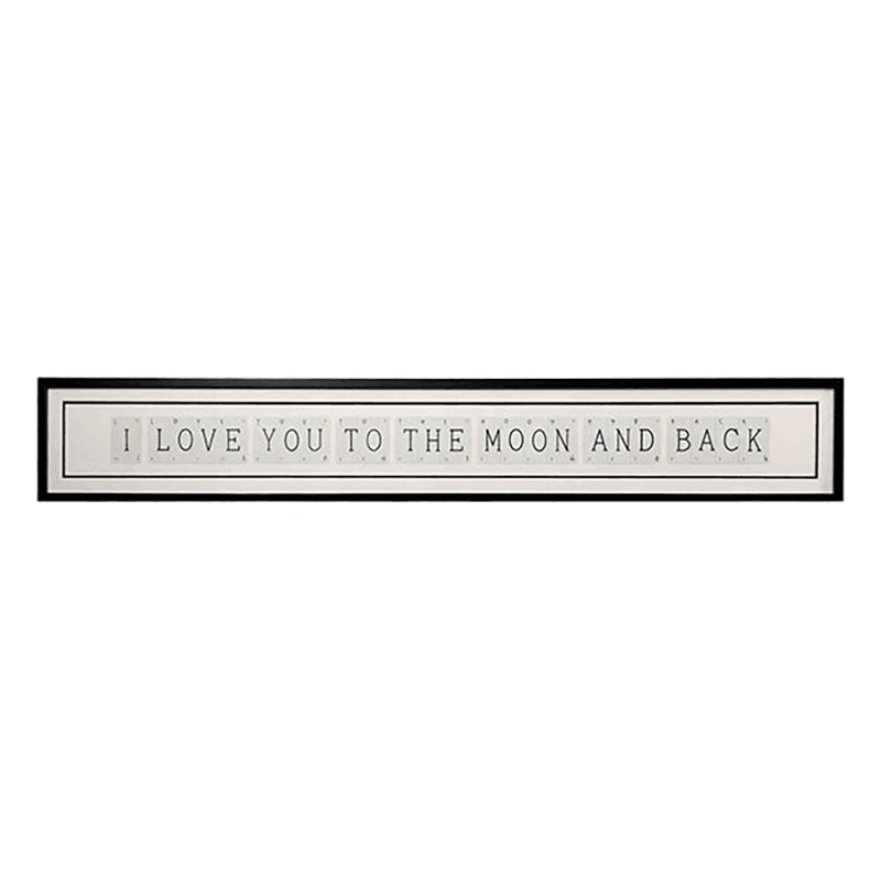I Love You To The Moon and Back Supersize Frame, W255 x H24cm, Black
