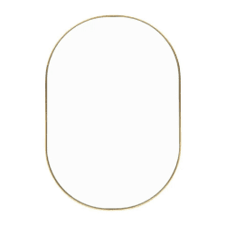 Image showing the Fine Edge Oval Mirror, H50 x W35cm, Gold product.