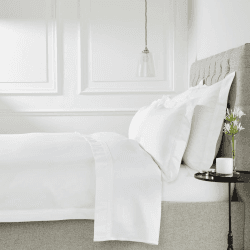 Image showing the Cavendish King size duvet cover, W225 x L220cm, white product.