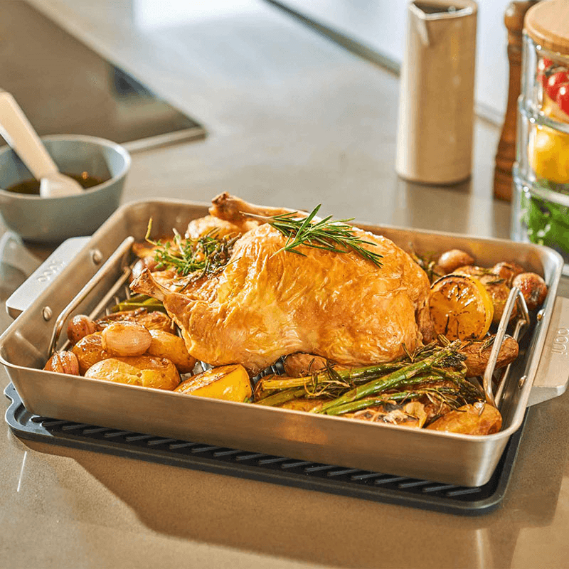 Large Roasting Pan, 44 x 30cm, Stainless Steel