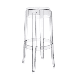 Image showing the Philippe Starck 2005 Charles Ghost Stool, H75cm, Crystal product.