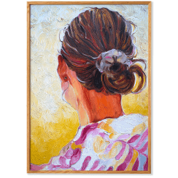 Image showing the Le Fleur Framed Print, 50 x 70cm, Yellow product.