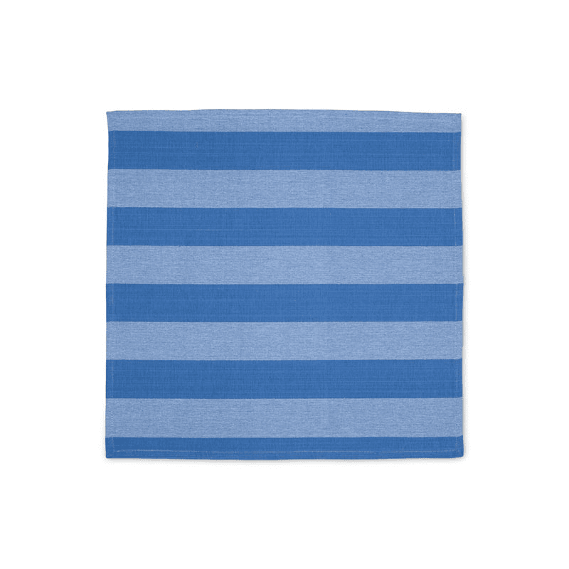 Stripe Set of 6 Napkins, W45 x L45cm, Cornflower Blue
