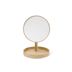 Image showing the Look Magnify Mirror, Oak product.